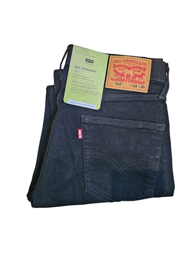 Levis 514 mens black denim - levis,